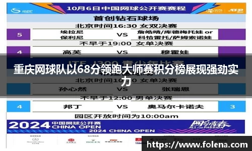 重庆网球队以68分领跑大师赛积分榜展现强劲实力